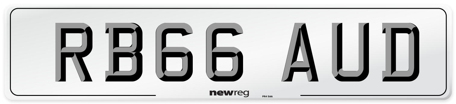 RB66 AUD Number Plate from New Reg